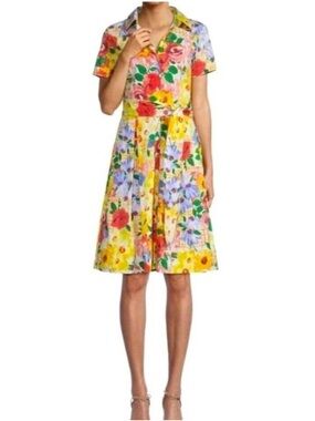 FRANCES VALENTINE Bella Dress in Picnic Print - Size Medium - EUC